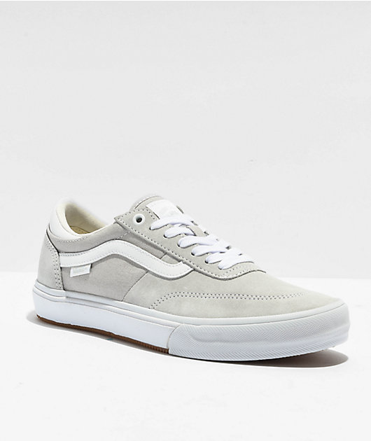 Vans Skate Crockett Grey White Skate Shoes Zumiez
