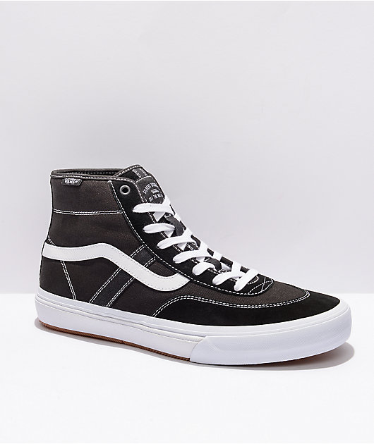 Vans Skate Crockett High Black & White Skate Shoes