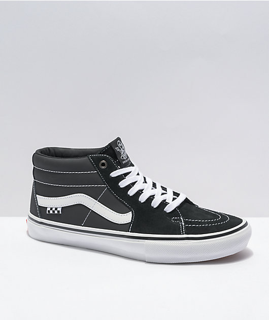 Vans Grosso Sk8-Mid Black & White Skate Shoes