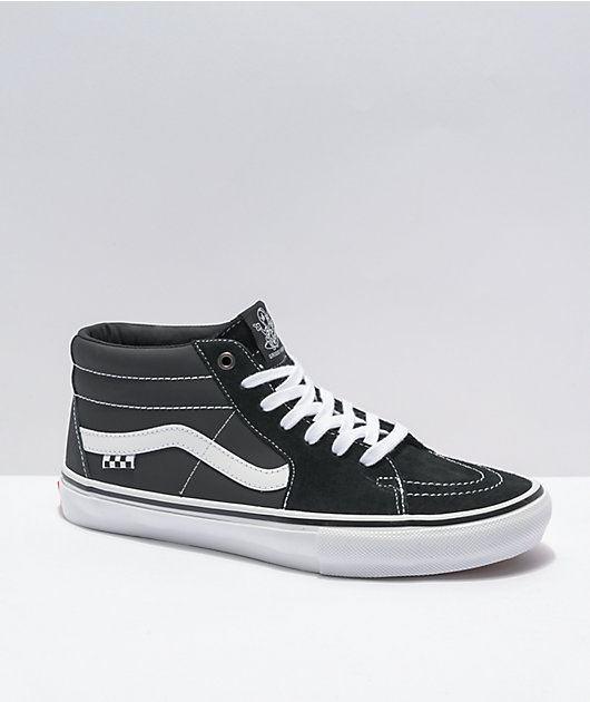 Vans Skate Grosso Sk8-Mid Black White Skate Shoes