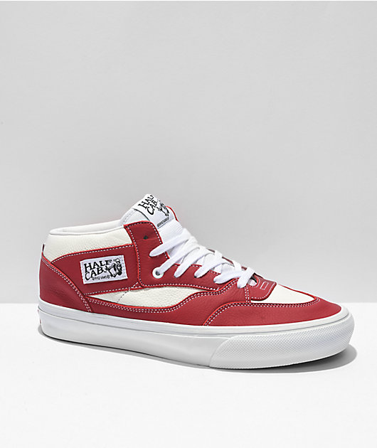 Half Cab 92 Leather Red & White Skate Shoes