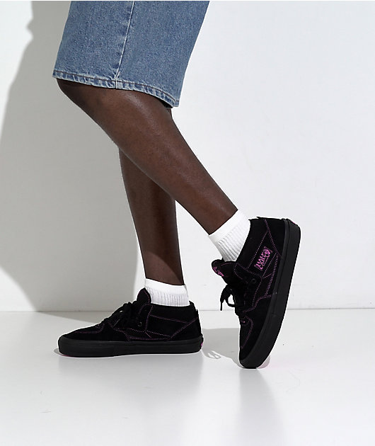 Vans Skate Half Cab Black & Magenta Skate Shoes video