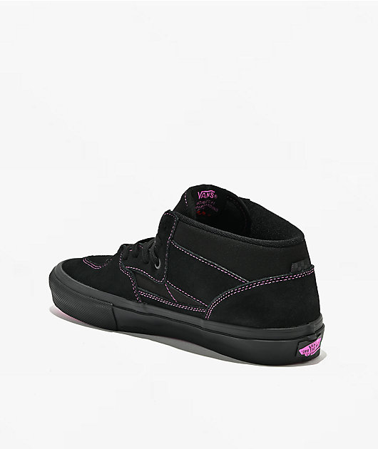 Vans Skate Half Cab Black & Magenta Skate Shoes