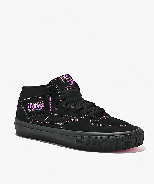 Vans Skate Half Cab Black & Magenta Skate Shoes