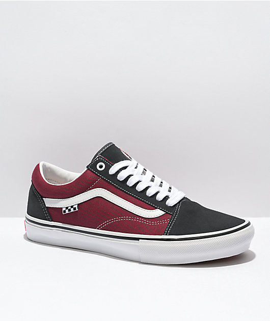 Vans Skate Old Skool Asphalt & Pomegranate Skate Shoes | Zumiez display picture 2