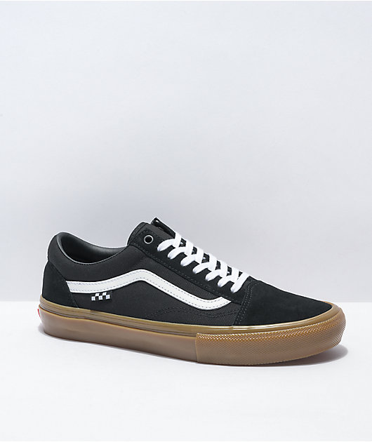 Vans Skate Old Skool Black, White Gum Skate Shoes