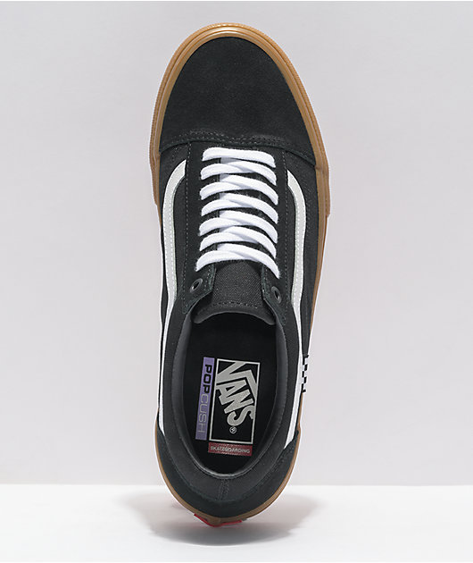 Vans old skool black hot sale gum