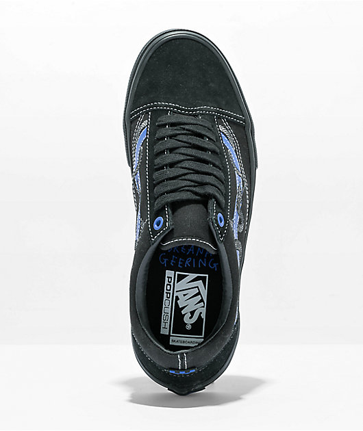 Vans old skool blue deals and black