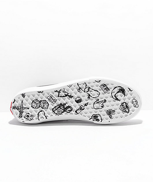 White on sale vans doodles