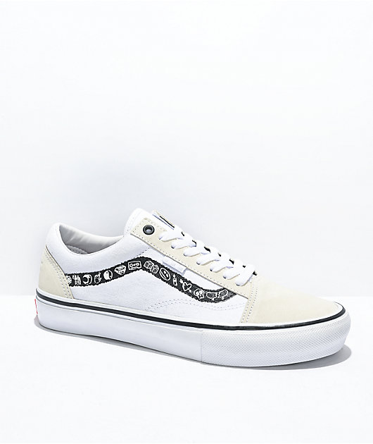 Vans skate shoes clearance white