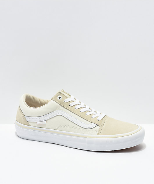 Vans Skate Old Skool Marshmallow & White Skate Shoes السبيت Vans Skate Old Skool Marshmallow & White Skate Shoes السبيت