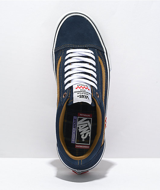 Vans Skate Old Skool Reynolds Navy & Golden Brown Skate Shoes | Zumiez