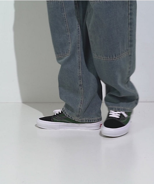 Vans Skate Old Skool Safari Black & Greenery Skate Shoes