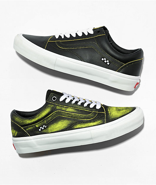 Vans Skate Old Skool Wearaway Black & Lime Skate Shoes 