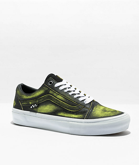 Vans Skate Old Skool Wearaway Black & Lime Skate Shoes