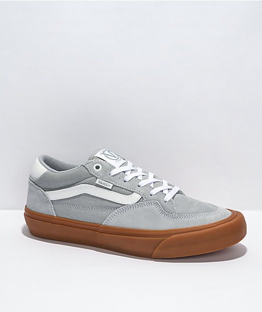 Vans Skate Rowan zapatos de skate de goma blancos y grises