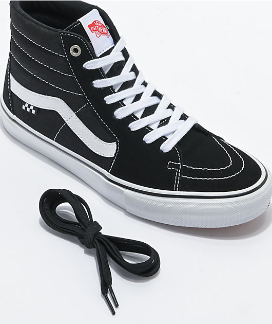 Vans Skate Sk8-Hi Black & White Skate Shoes