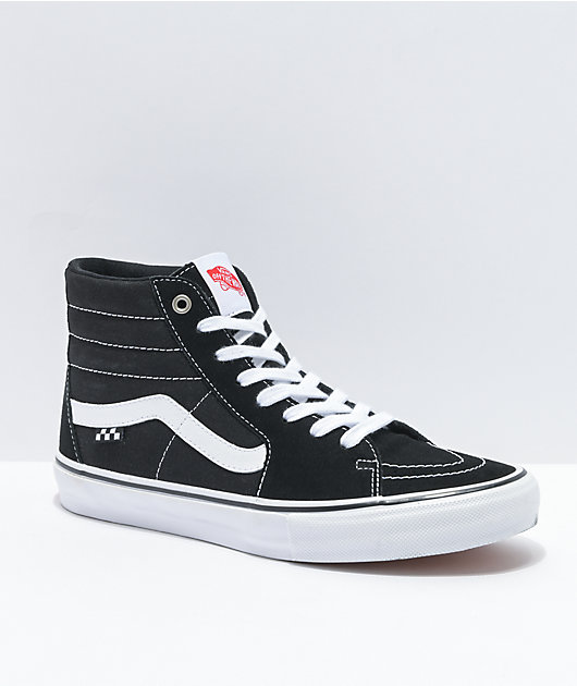 Vans Skate Sk8-Hi Black & White Skate Shoes