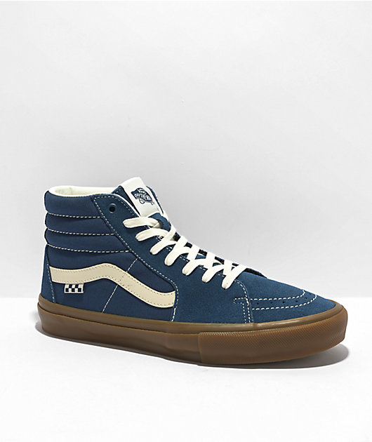 Vans Skate Sk8-Hi Dark Denim Gum Skate Shoes