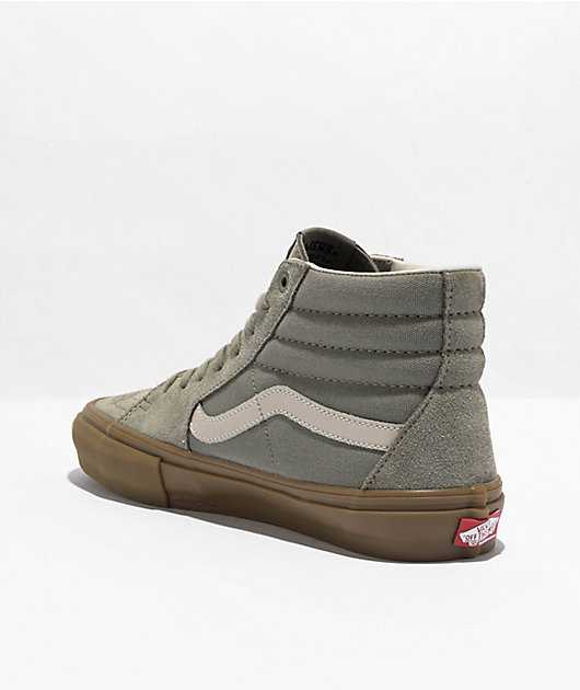 Vans Skate Sk8 Hi Khaki Gum Skate Shoes