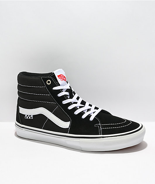 Vans Skate Sk8-Hi PopCush Black & White Skate Shoes | Zumiez display picture 1