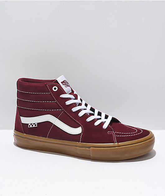 Burgundy cheap skate highs