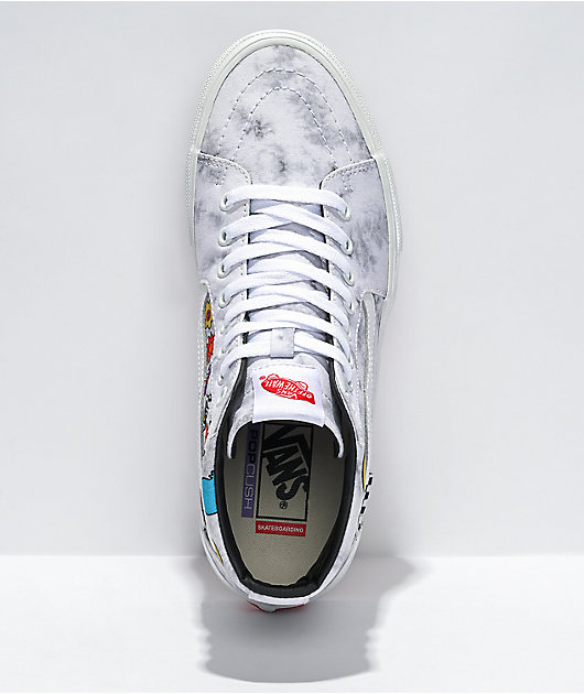 Vans Skate Sk8-Hi Twisted Positivity calzado de skate gris con efecto tie dye