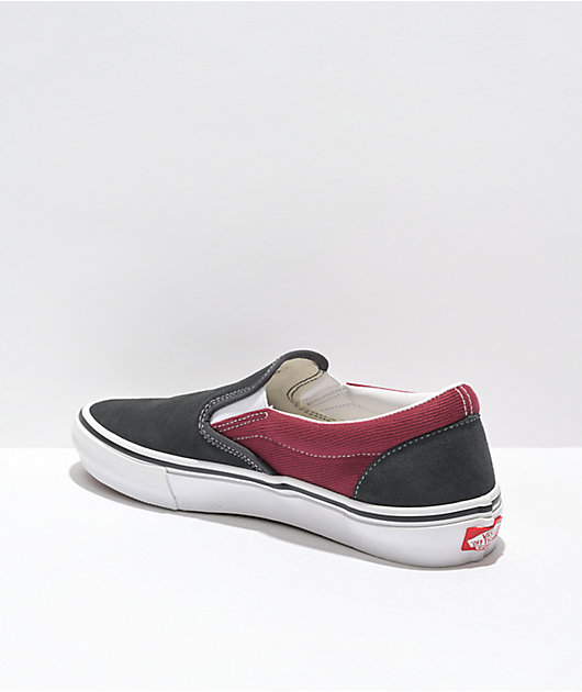 Vans Skate Slip-On Asphalt & Pomegranate Skate Shoes