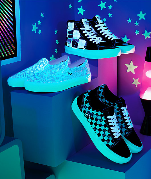 Vans Skate Slip-On Glow-In-The-Dark Skate Shoes