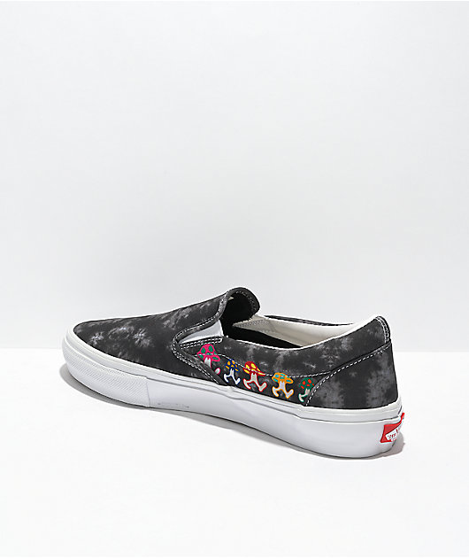 Vans Skate Slip On Twisted Positivity Grey Tie Dye Skate Shoes