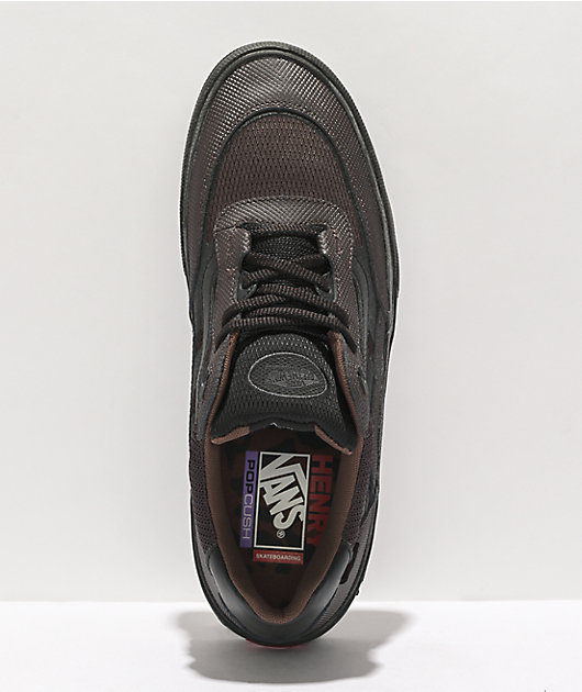 Vans Skate Wayvee Justin Henry Coffeebean & Black Skate Shoes