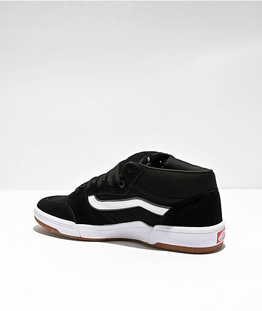 Vans Skate Zahba Mid Black & White Skate Shoes 