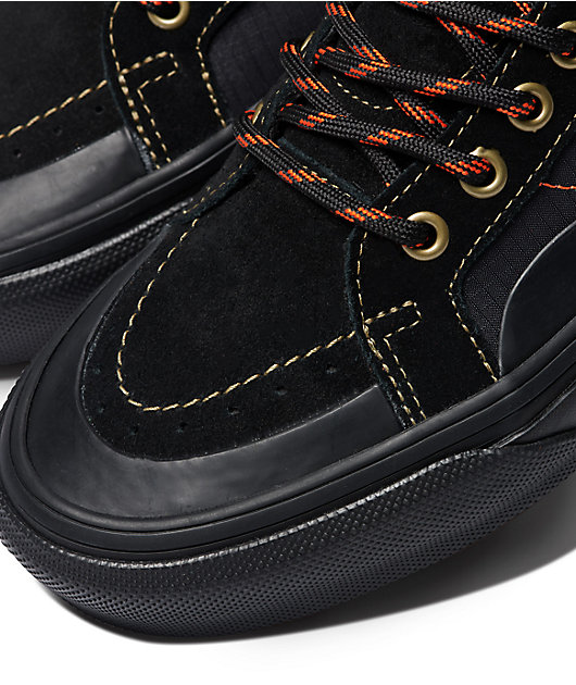Vans Skate x Spitfire Sk8-Hi Reissue Black & Flame Skate Shoes