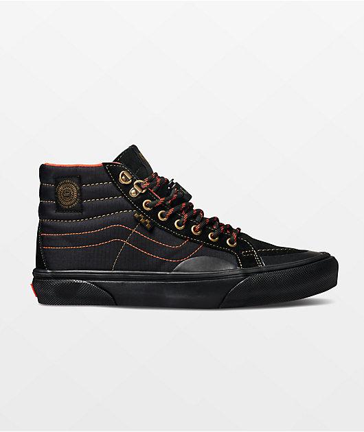 Vans Skate x Spitfire Sk8-Hi Reissue Black Flame Skate Shoes