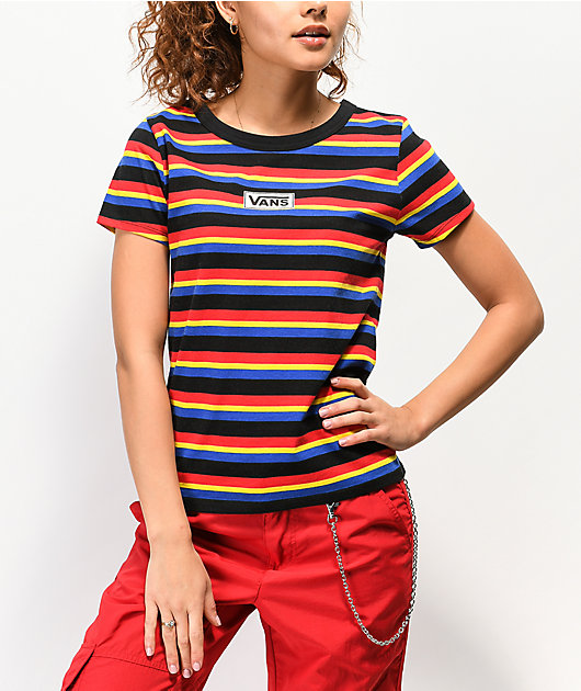 psicología Dar a luz Microbio Vans Skimmer camiseta de rayas multicolor
