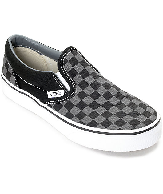 youth black and white checkered vans