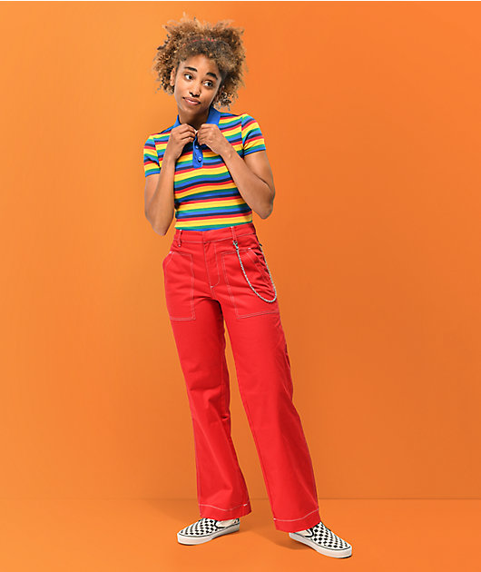 Red Vans Outfit Womens Wearing Vans Shoes Checkered Vans Outfit