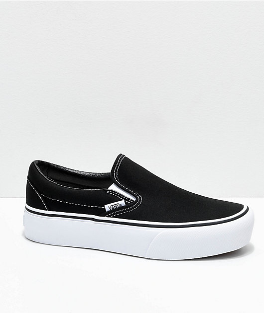 vans slip on platform