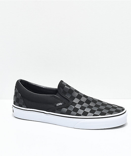 white and black checkered shoes