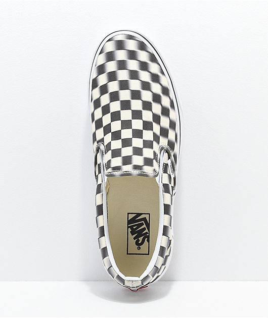 smeared checkered vans