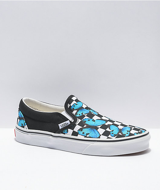 Kids Butterfly Checkered outlet Slip On Vans