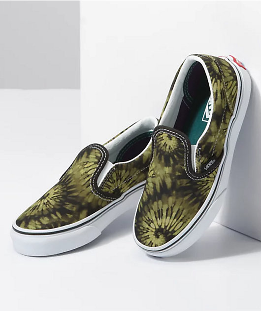 Vans Slip-On Camocollage Green & Black Shoes
