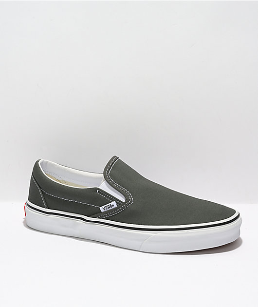 Charcoal grey slip deals on vans