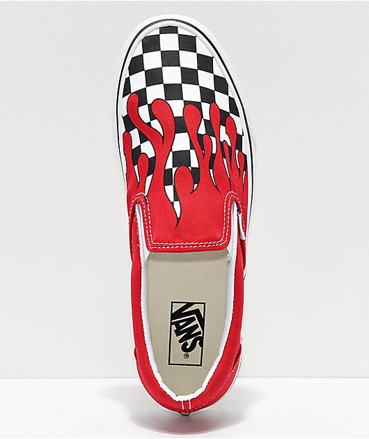 Vans Slip-On Checkerboard Flame Red 