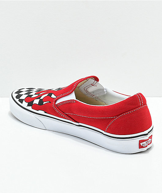 vans checkered flame shoes
