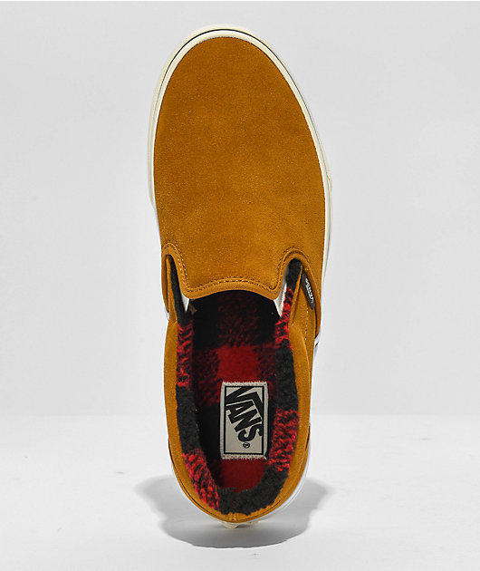 Vans slip ons clearance brown