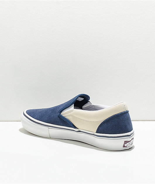 Vans Slip-On Dress Blue & Turtle Skate Shoes