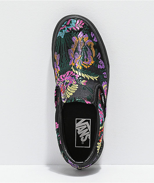 festival satin slip on vans