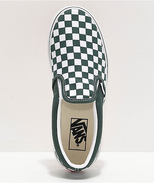 green and white checkered vans 
