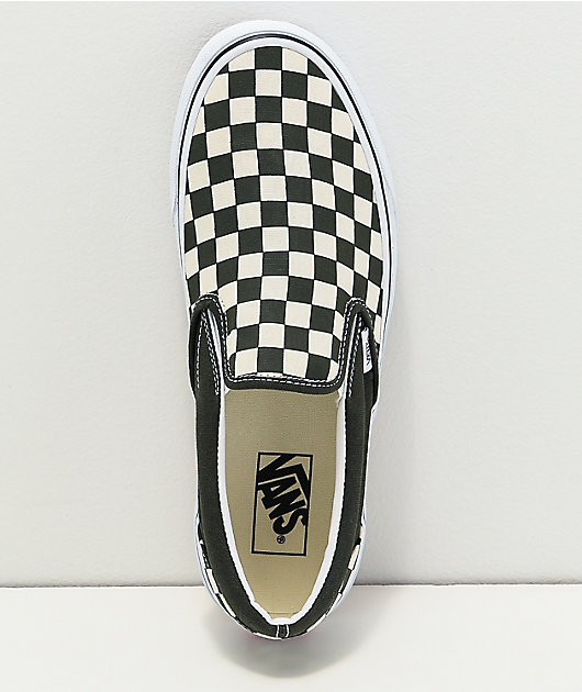 vans checkerboard forest night true white